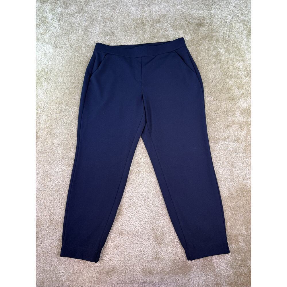 Loft By Ann Taylor Ankle Chino Pants Womens Size 8 Blue High Rise Stretch D099
